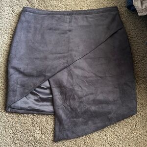 Grey Suede Skirt